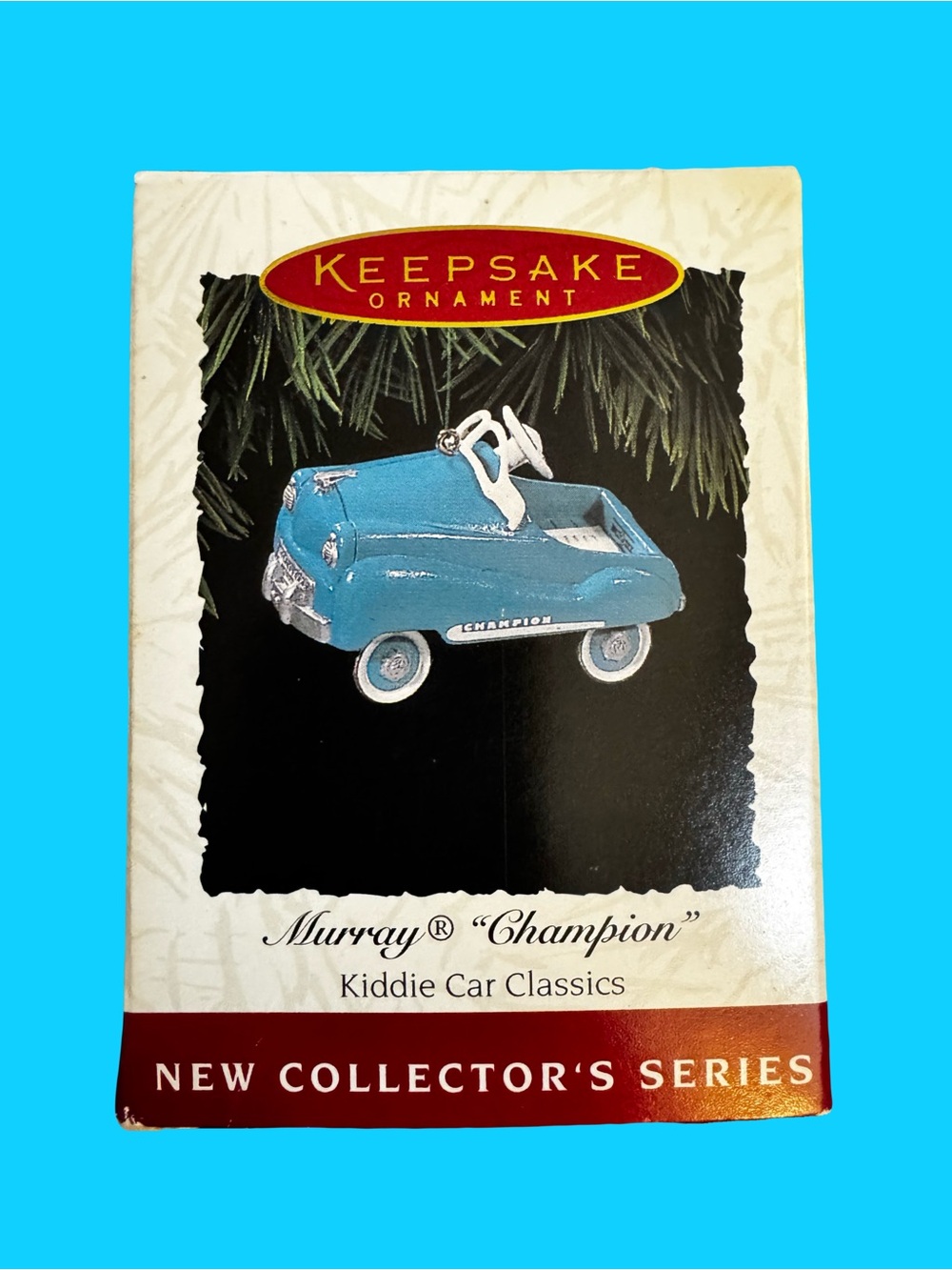 1994 Murray 'Champion' Blue Kiddie Car Ornament